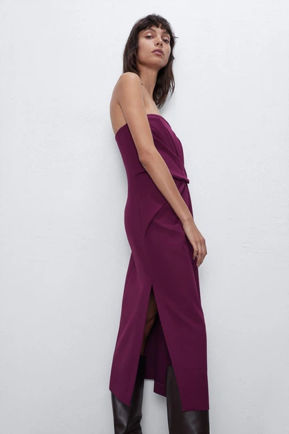 Сукня Zara сливовий FBWOR150 L - Фото 2 Сукня Zara сливовий FBWOR150 L - зображення 2