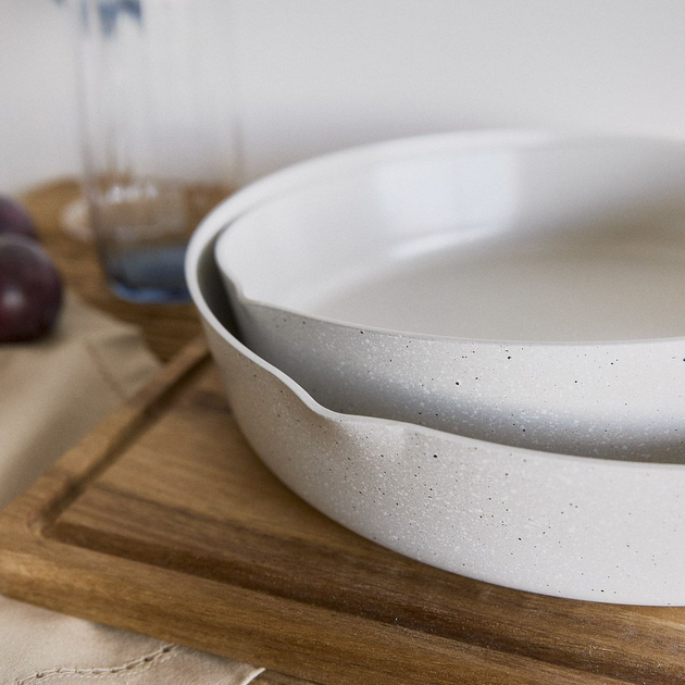 Patelnia Homla Loreburn z powłoką ceramiczną Biała 28 cm (5904183887555) - obraz 6