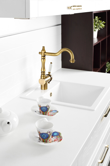 Mieszacz umywalkowy Labe Stara Mosaz DL508.5/8SM - obraz 2