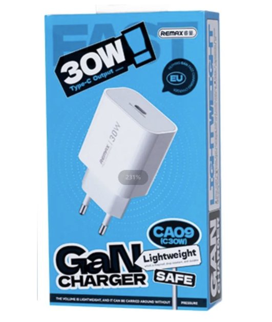 Зарядное устройство Remax CA09 1TypeC 30W GaN Charger White - Фото 2 Зарядное устройство Remax CA09 1TypeC 30W GaN Charger White - изображение 2