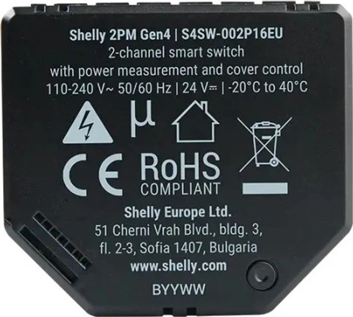 Inteligentny przekaźnik Shelly 2PM Gen4 (3800238070748) - obraz 5