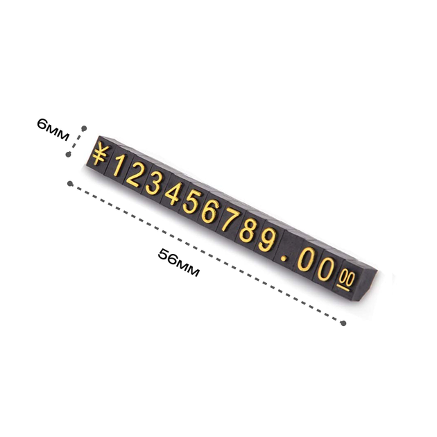 Набор пластиковых ценников Lesko SJX-HDJ-ZH-0-9 Black+Gold 56*4*6 мм с цифрами 100 шт на витрину - Фото 5 Набор пластиковых ценников Lesko SJX-HDJ-ZH-0-9 Black+Gold 56*4*6 мм с цифрами 100 шт на витрину - изображение 5