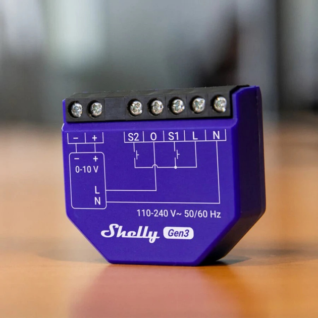 Ściemniacz światła Shelly Dimmer 0/1-10V PM Gen3 (3800235261750) - obraz 2