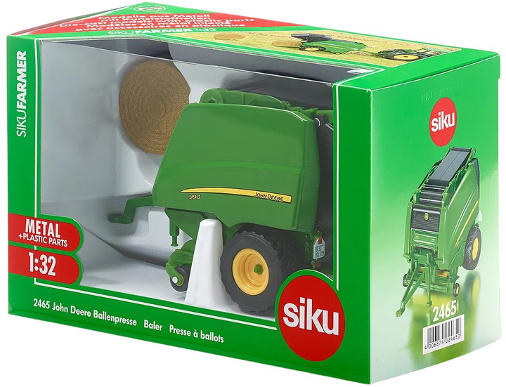 Model kolekcjonerski Siku Farmer John Deere Prasa (S2465) (4006874024650) - obraz 2