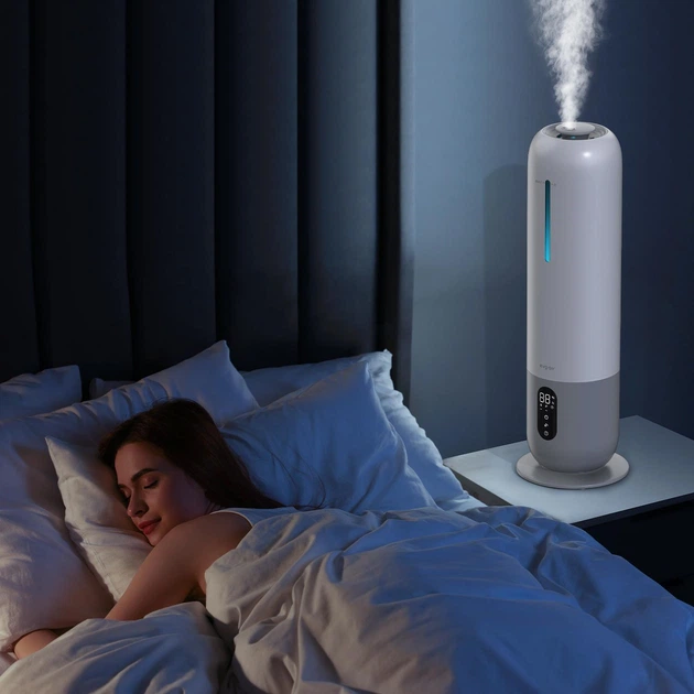 Ультразвуковой увлажнитель воздуха EvoAir UMIO, до 40 м², 8 л, 300 мл/ч, UV-A лампа, ароматерапия, пульт, белый - изображение 5