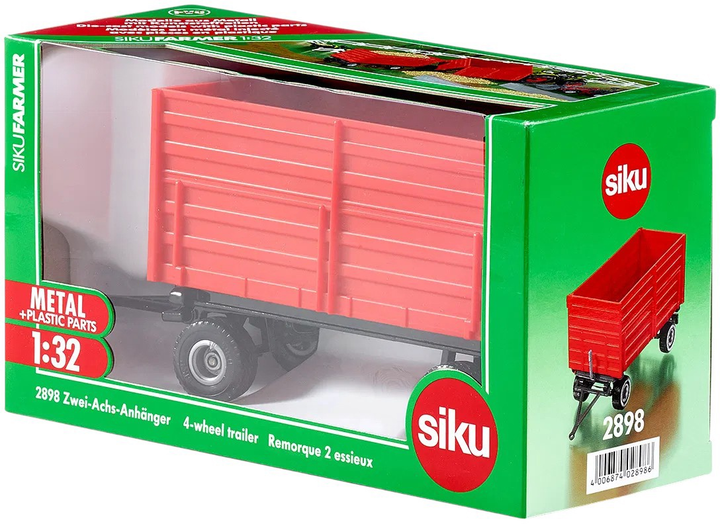Model kolekcjonerski Siku Farmer Przyczepa dwuosiowa (S2898) (4006874028986) - obraz 2