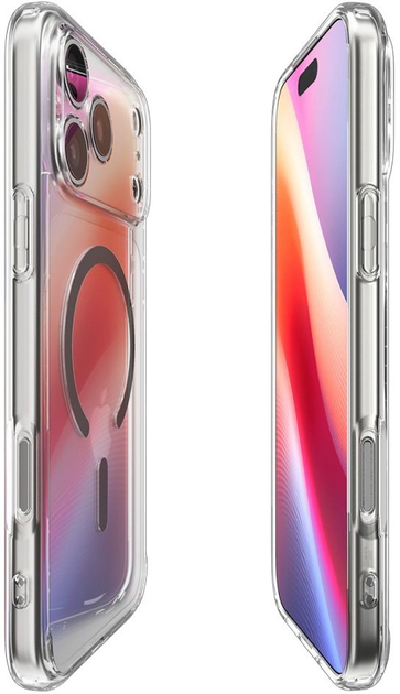 Etui plecki Spigen Ultra Hybrid MagSafe Case do Apple iPhone 17 Pro Clear Graphite (8800283314793) - obraz 6