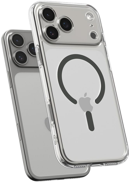 Etui plecki Spigen Ultra Hybrid MagSafe Case do Apple iPhone 17 Pro Max Clear Graphite (8800283314151) - obraz 5