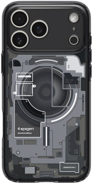 Etui plecki Spigen Ultra Hybrid MagSafe Case do Apple iPhone 17 Pro Max Zero One Black (8800283314212) - obraz 2