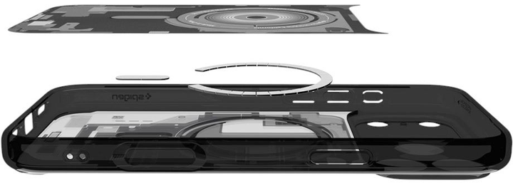 Etui plecki Spigen Ultra Hybrid MagSafe Case do Apple iPhone 17 Pro Max Zero One Black (8800283314212) - obraz 7