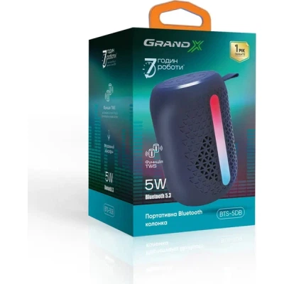 Акустическая система Grand-X Bluetooth Dark blue (BTS-5DB) - изображение 4
