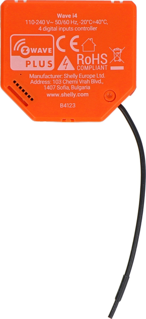 Контролер Shelly Wave i4 для сцен Z-Wave (3800235269077) - зображення 5