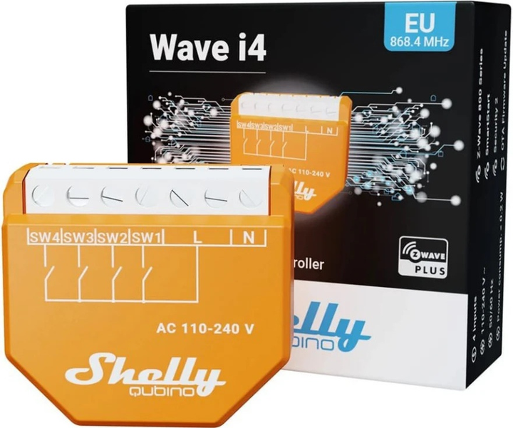 Контролер Shelly Wave i4 для сцен Z-Wave (3800235269077) - зображення 7