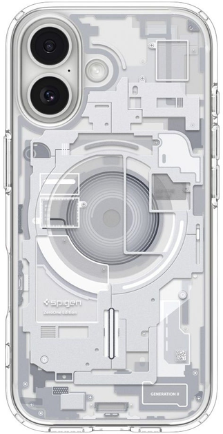 Etui plecki Spigen Ultra Hybrid MagSafe Case do Apple iPhone 17 Zero One White (8800283315172) - obraz 2