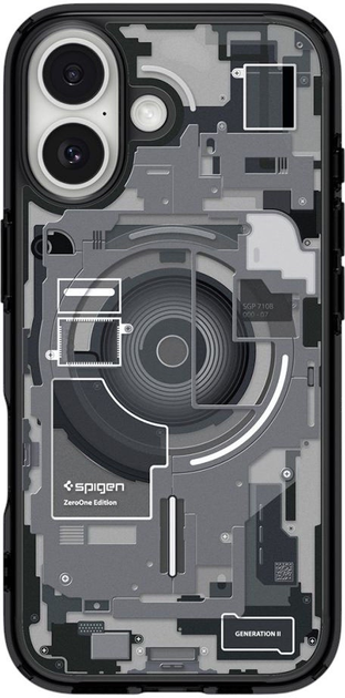 Etui plecki Spigen Ultra Hybrid MagSafe Case do Apple iPhone 17 Zero One Black (8800283315196) - obraz 2