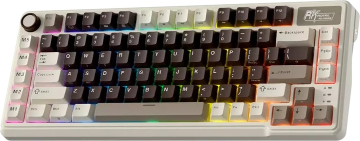 Клавіатура бездротова RK ROYAL KLUDGE L75 RGB Beige Switch Mocha Grey (RK-L75-MCHAGY-BEGSW-US) - зображення 2