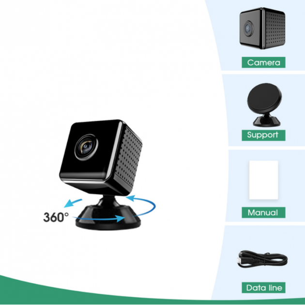 Беспроводная мини камера с функцией ночного видения через Wi-Fi X6D - изображение 5