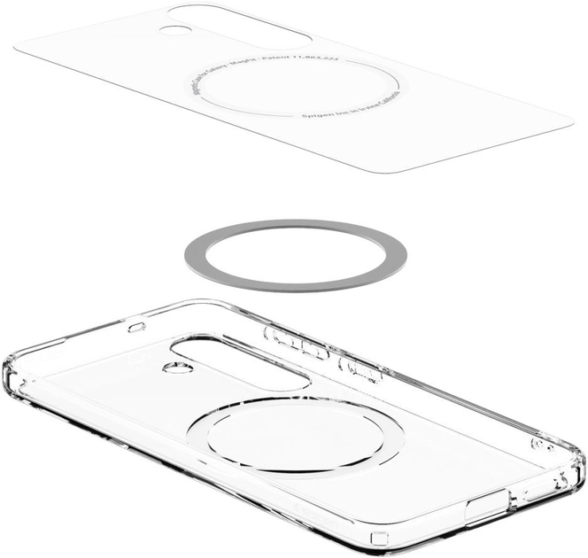 Etui plecki Spigen Ultra Hybrid MagSafe Case do Samsung Galaxy S25 Clear White (8809971238335) - obraz 7