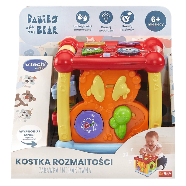 Zabawka interaktywna Vtech Kostka Rozmaitości, Bobaski i Miś (5900511619836) - obraz 4