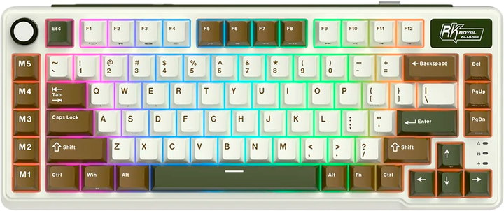 Клавіатура бездротова RK ROYAL KLUDGE L75 RGB Cream Switch Palm Green (RK-L75-PLMGRN-CRMSW-US) - зображення 1