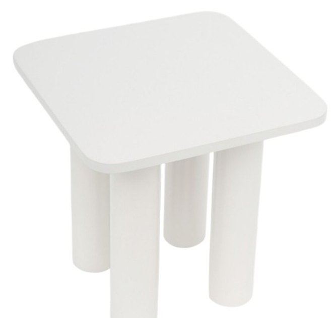Stolik kawowy HOMLA 746697 DRUVA 40 x 40 x 40 cm biały (5906496746697) - obraz 3