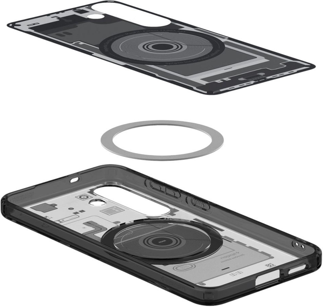 Etui plecki Spigen Ultra Hybrid MagSafe Case do Samsung Galaxy S25 Zero One Black (8809971238342) - obraz 7