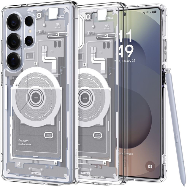 Панель Spigen Ultra Hybrid MagSafe Case для Samsung Galaxy S25 Ultra Zero One White (8809971237895) - зображення 5