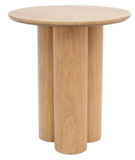 Stolik kawowy HOMLA 746659 LUMBERA 40 x 40 x 45 cm naturalny w okleinie dębowej (5906496746659) - obraz 1