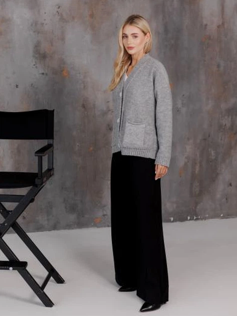 Кардиган с примесью шерсти вязаный женский ARTKNIT Casual Wool L-XL Серый (2251948784011) - Фото 8 Кардиган с примесью шерсти вязаный женский ARTKNIT Casual Wool L-XL Серый (2251948784011) - изображение 8