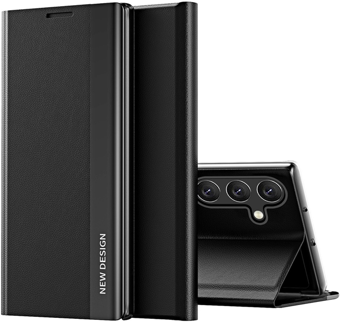 Etui z klapką Hurtel Sleep Case Pro do Samsung Galaxy S25 Plus Black (5907769368028) - obraz 1