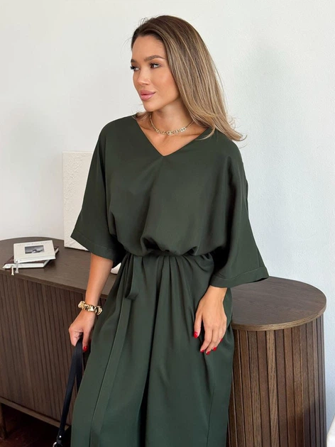 Длинное летнее женское платье ARTKNIT Эстель One Size Изумрудное (2251948374014) - Фото 8 Длинное летнее женское платье ARTKNIT Эстель One Size Изумрудное (2251948374014) - изображение 8
