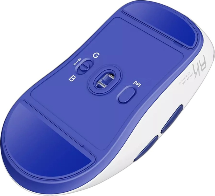 Миша RK ROYAL KLUDGE M30 Wireless/Bluetooth/USB White/Blue (RK-M30-WHBLU) - зображення 5