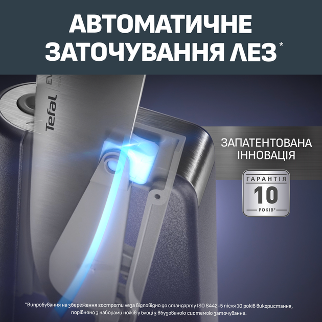 Набор ножей Tefal Ever Sharp Pro с блоком самозаточки 6 предметов (K297S644) - изображение 3