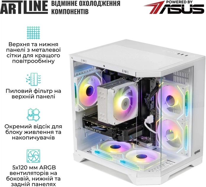 Компьютер ARTLINE Gaming X61WHITE (X61WHITEv30) - Фото 4 Компьютер ARTLINE Gaming X61WHITE (X61WHITEv30) - изображение 4