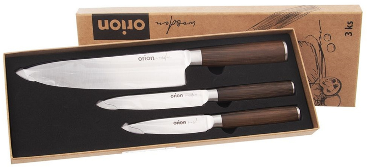 Zestaw szybkowarów Orion Wooden ze stali nierdzewnej 3 szt (8592381161606) - obraz 1
