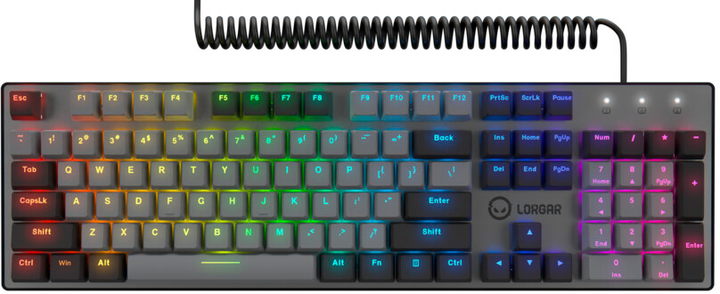 Клавіатура дротова Lorgar Azar 514 RGB USB Black (LRG-GK514B-US) - зображення 2