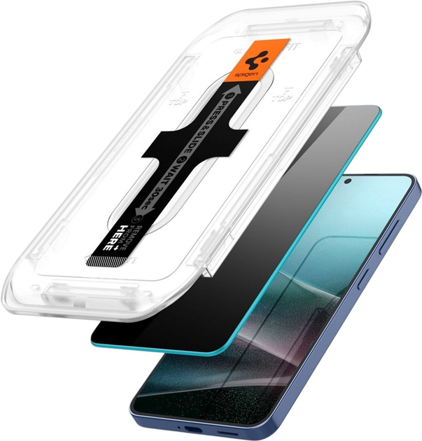 Szkło hartowane Spigen Glas.tR EZ Fit HD Privacy do Samsung Galaxy S25/S24 2 szt. (AGL09308) - obraz 4