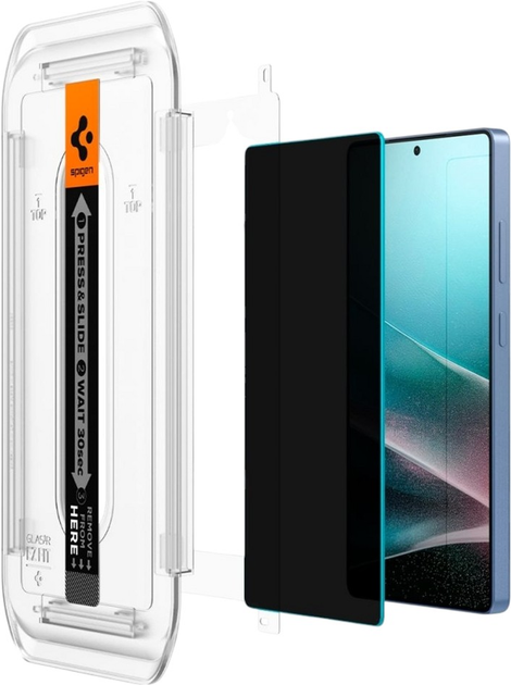 Захисне скло Spigen Glas.tR EZ Fit HD Privacy для Samsung Galaxy S25 Ultra 2 шт. (AGL09335) - зображення 6