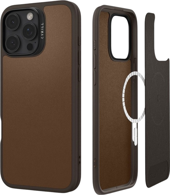 Панель Spigen Cyrill Kajuk MagFit для Apple iPhone 16 Pro Max Saddle Brown (ACS08397) - зображення 4