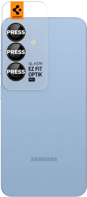 Захисне скло Spigen Glas.tR EZ Fit Optik Pro HD для Samsung Galaxy S25 Black 2 шт. (AGL09092) - зображення 2