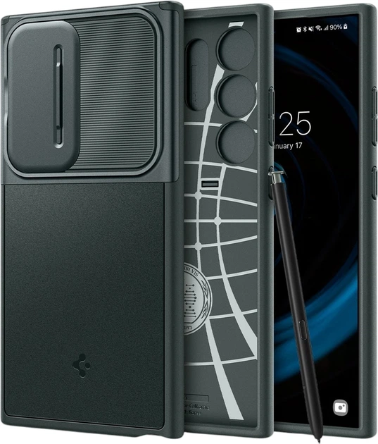Панель Spigen Optik Armor для Samsung Galaxy S24 Ultra Abyss Green (ACS07314) - зображення 3