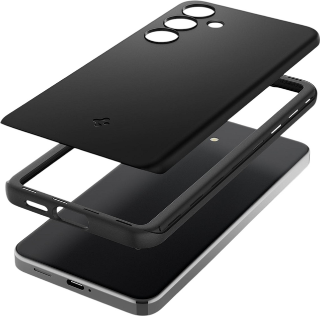 Etui Spigen Thin Fit do Samsung Galaxy S24 Black (ACS07341) - obraz 4
