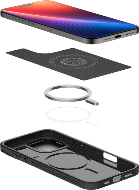 Панель Spigen Optik Armor MagFit для Apple iPhone 16 Pro Max Black (ACS08015) - зображення 6
