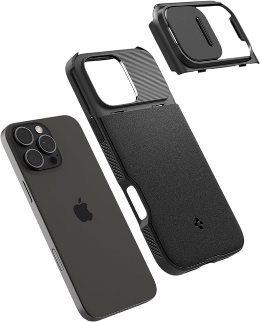 Панель Spigen Optik Armor MagFit для Apple iPhone 16 Pro Max Black (ACS08015) - зображення 7