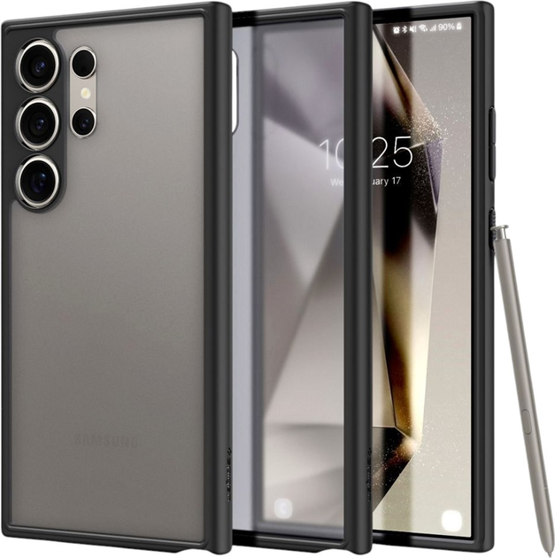 Панель Spigen Ultra Hybrid для Samsung Galaxy S24 Ultra Frost Black (ACS07296) - зображення 4