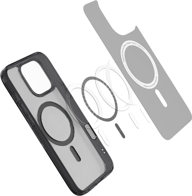 Панель Spigen Ultra Hybrid T MagFit для Apple iPhone 16 Pro Frost Black (ACS08514) - зображення 8