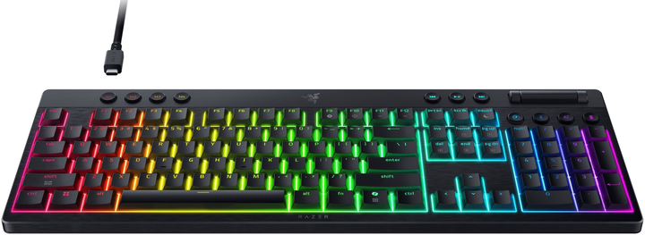 Klawiatura bezprzewodowa Razer BlackWidow V4 Low-Profile HyperSpeed Green Switch Wireless/Bluetooth/USB Black (RZ03-05270100-R3M1) - obraz 5