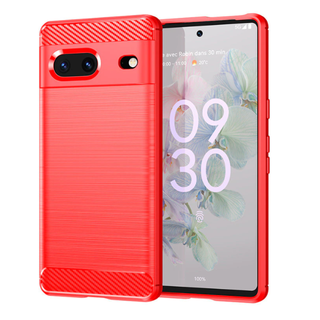 Чехол-накладка Carbon для Google Pixel 7 red - Фото 1 Чехол-накладка Carbon для Google Pixel 7 red - изображение 1