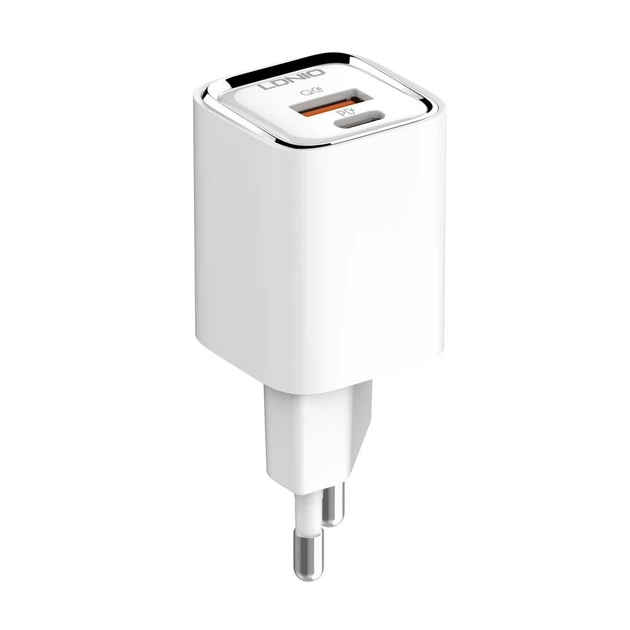 Сетевое Зарядное Устройство LDNIO A2317C Type-C PD USB QC 30W, White - изображение 2