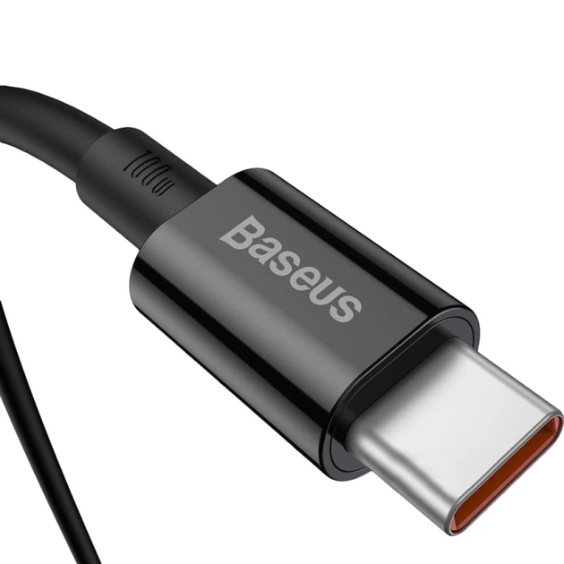 Data Кабель USB Baseus Superior Series Type-C / Type-C (CATYS-B01) 100W 1m, Black - зображення 2